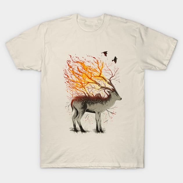 The Deer T-Shirt by RonnCabardo